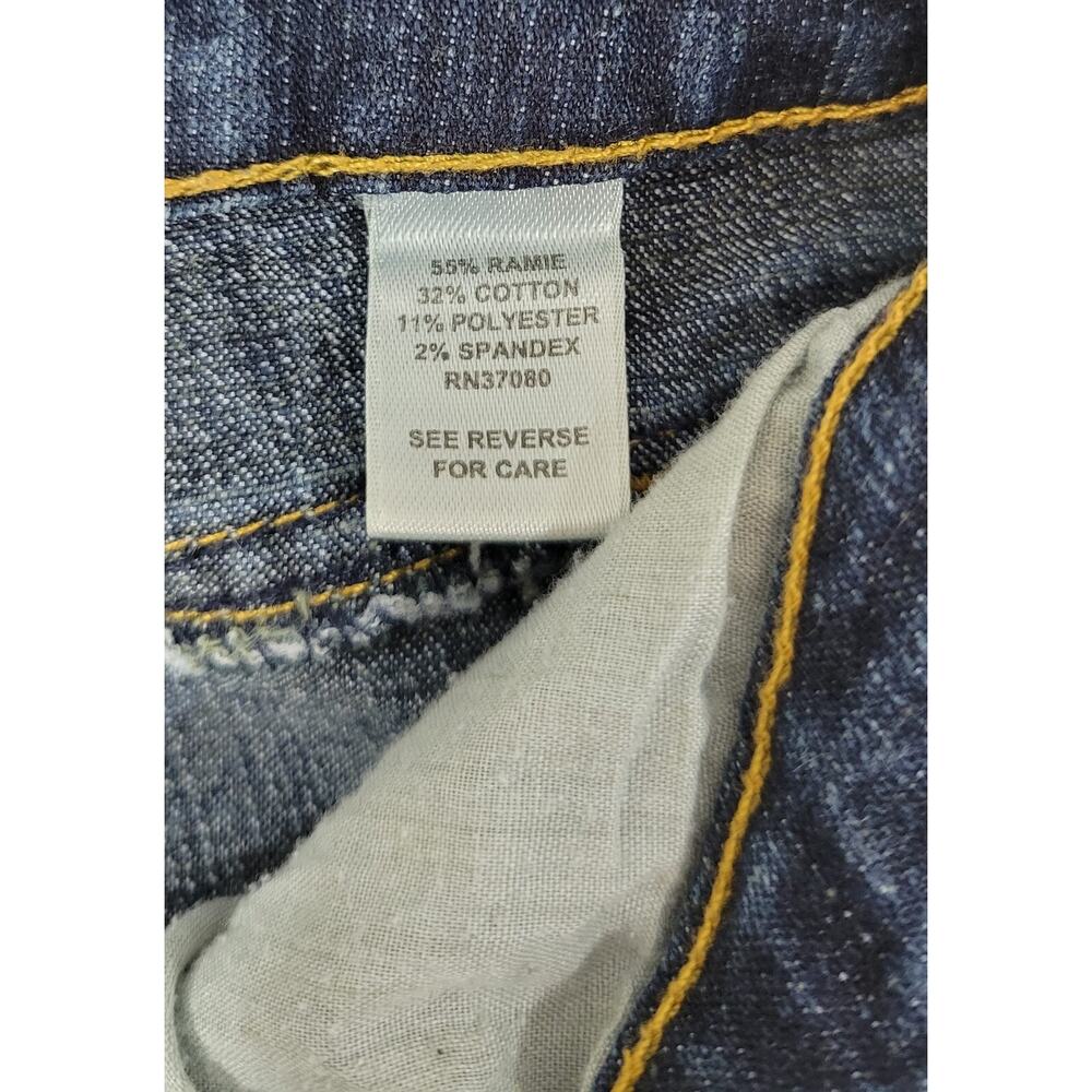 L) Daihong Women Capri Cuffed Denim Jeans Size 16 - Picture 9 of 10
